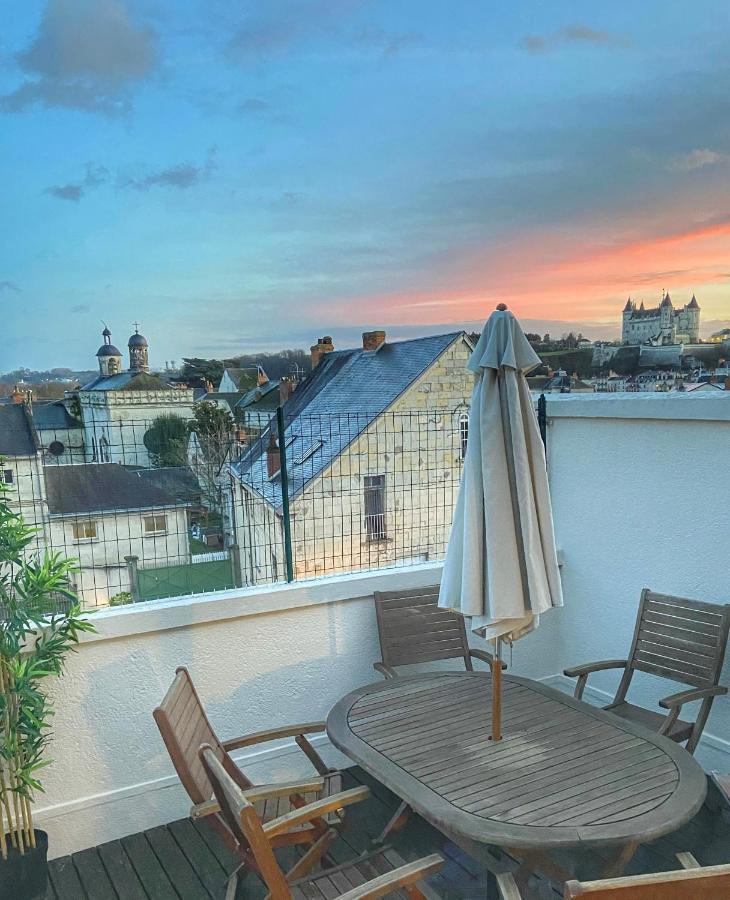 La Terrasse Saumuroise - Vue Chateau & Loire 외부 사진