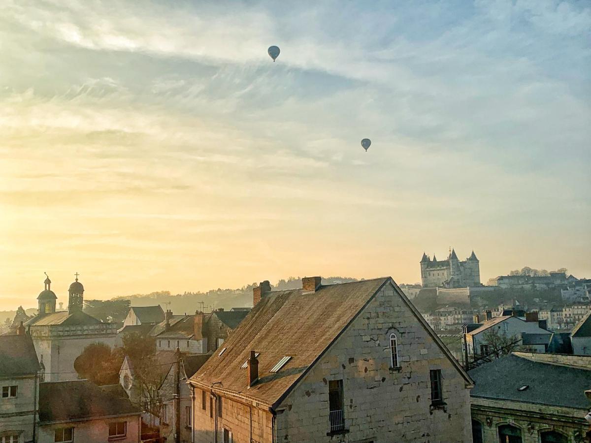 La Terrasse Saumuroise - Vue Chateau & Loire 외부 사진