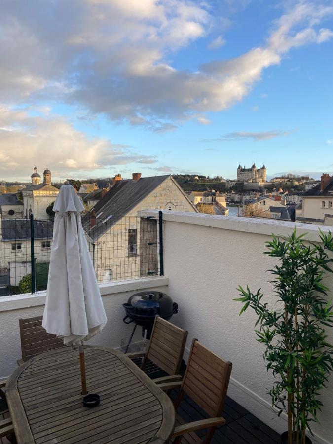 La Terrasse Saumuroise - Vue Chateau & Loire 외부 사진